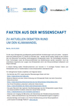 Wissenschaftliche Fakten zum Klimawandel