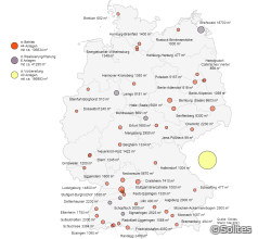Solare Fernwärmenetze: Standorte