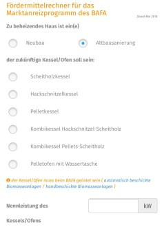 Fördermittelrechner