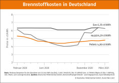 Deutscher Pelletspreis im März 2021