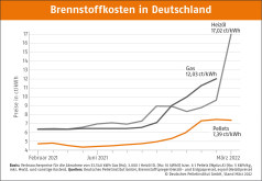 Deutscher Pelletspreis im März 2022