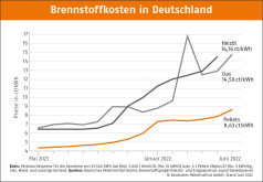 Deutscher Pelletspreis im Juni 2022