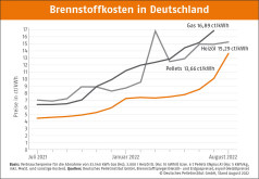 Deutscher Pelletspreis im August 2022
