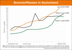 Deutscher Pelletspreis im Oktober 2022