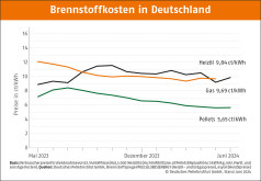 Deutscher Pelletspreis im Juni 2024