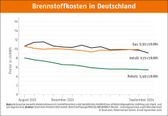 Deutscher Pelletspreis im September 2024