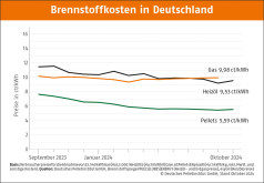 Deutscher Pelletspreis im Oktober 2024