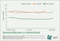 Deutscher Pelletspreis im Januar 2025