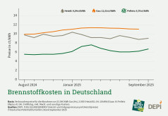 Deutscher Pelletspreis im September 2025