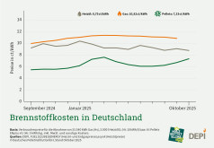 Deutscher Pelletspreis im Oktober 2025