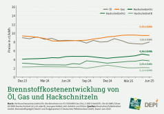 Hackschnitzelpreise im zweiten Quartal 2025