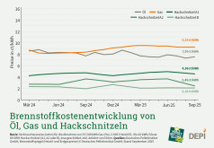 Hackschnitzelpreise im dritten Quartal 2025