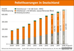 Marktzahlen 2017: Pelletsfeuerungen in Deutschland