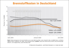 Deutscher Pelletspreis im Juli 2020