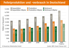 Deutsche Pelletsproduktion: Jahresbilanz 2020