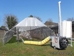 Mobile Pelletswärme gegen Frost
