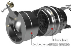 Filteraufsatz für Zugbegrenzer