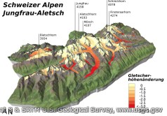 Gletscherrückgang in den Schweizer Alpen